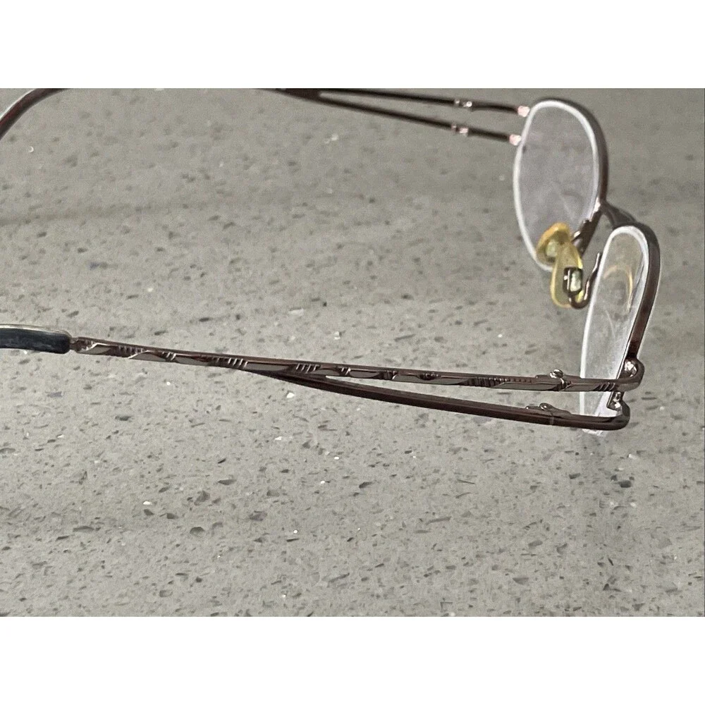 MDX Half-Rim Eyeglass FRAMES ONLY MDS 52-17-135 10 brown bronze titanium